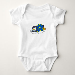 Penguin at Sleeping with Blanket Baby Bodysuit