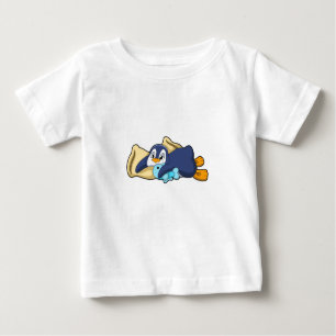 Penguin at Sleeping with Pillow Baby T-Shirt