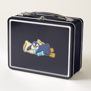 Penguin at Sleeping with Pillow Metal Lunch Box