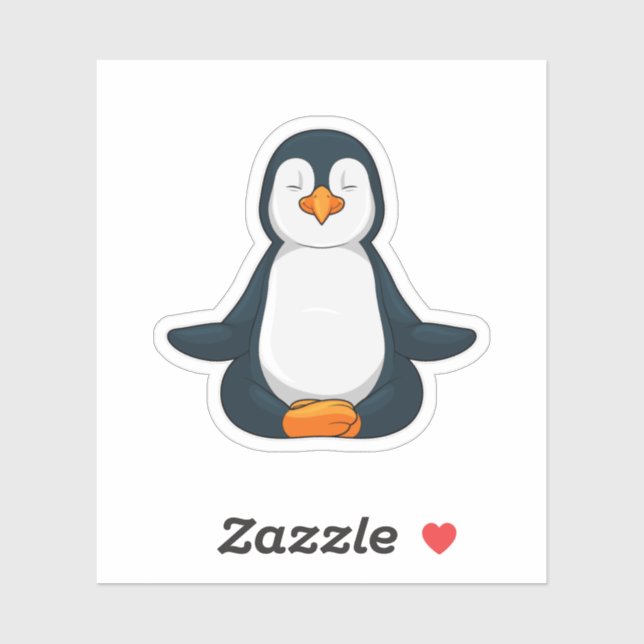 Penguin at Yoga Fitness in Sitting (Sheet)