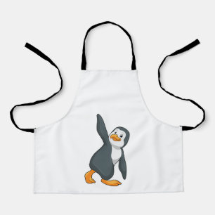 Penguin at Yoga Stretching exercise Apron