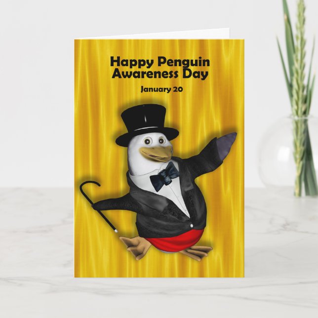 Penguin Awareness Day Card ~ January 20 (Front)