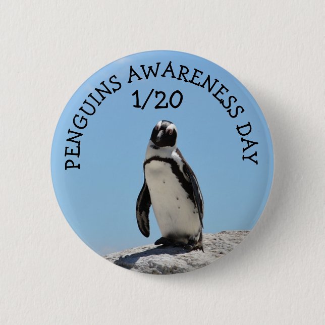 Penguin Awareness Day January 21st Holidays 6 Cm Round Badge (Front)