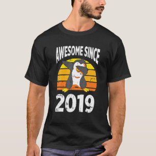 Penguin Awesome Since 2019 3Rd Birthday 3 Years Ol T-Shirt
