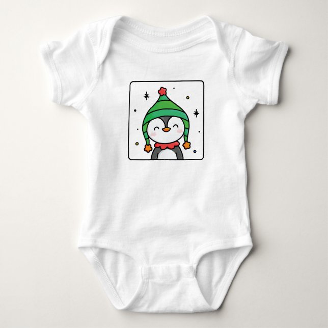 Penguin Baby Bodysuit (Front)