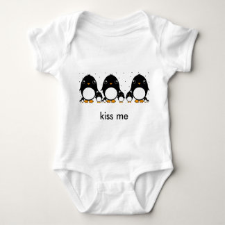 penguin baby , kiss me baby bodysuit