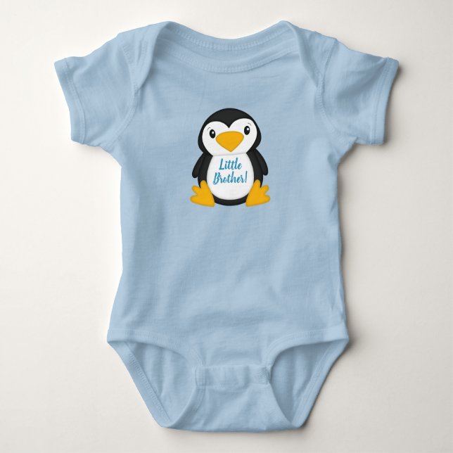 Penguin Baby Shower Baby Bodysuit (Front)