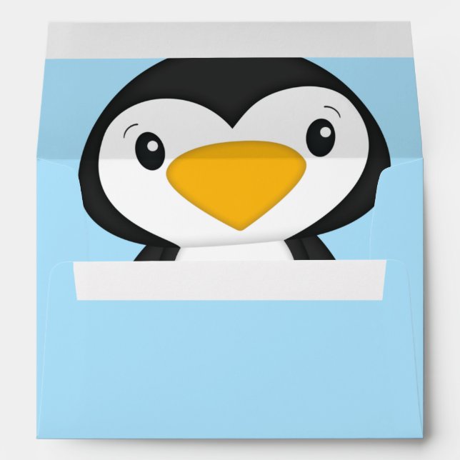 Penguin Baby Shower Envelope (Back (Bottom))