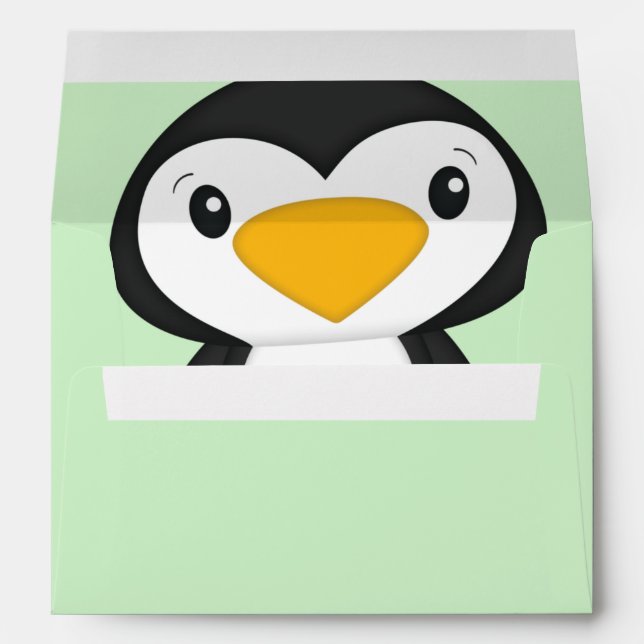 Penguin Baby Shower Envelope (Back (Bottom))