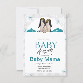 Penguin Baby Shower Invitation
