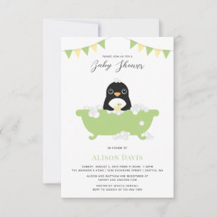 Penguin Baby Shower Invitation