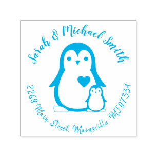 Penguin Baby Shower Self-inking Stamp