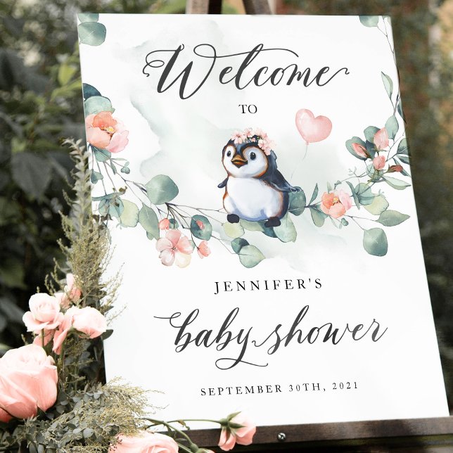 Penguin Baby Shower Welcome Sign (Creator Uploaded)