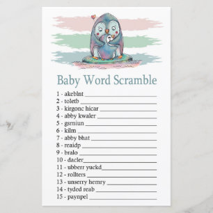 Penguin Baby word scramble game