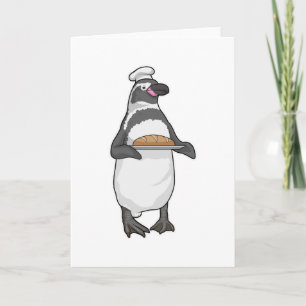 Penguin Baker Bread Card