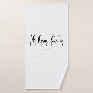 penguin bath towel
