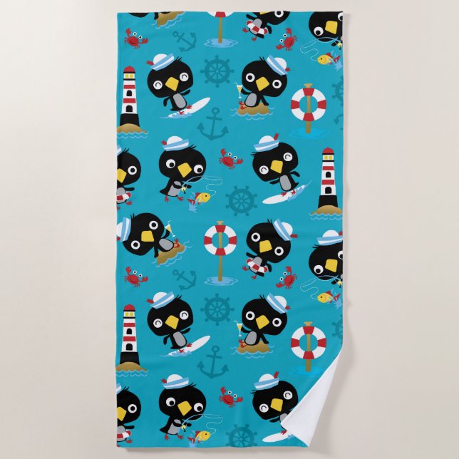 Penguin Beach Towel (Front)