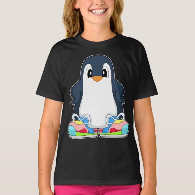Penguin big Shoes T-Shirt (Front)