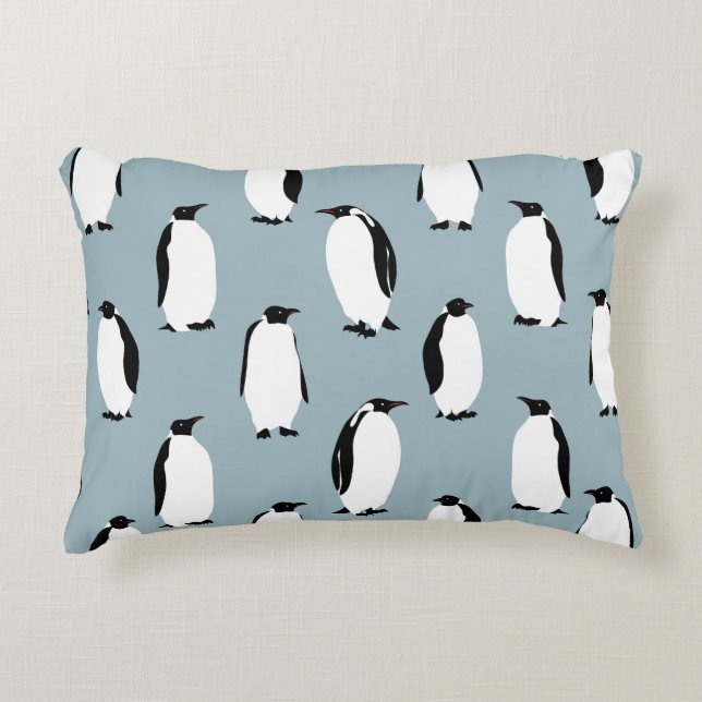 Penguin Bird Animal Cute Pattern Decorative Cushion (Front)