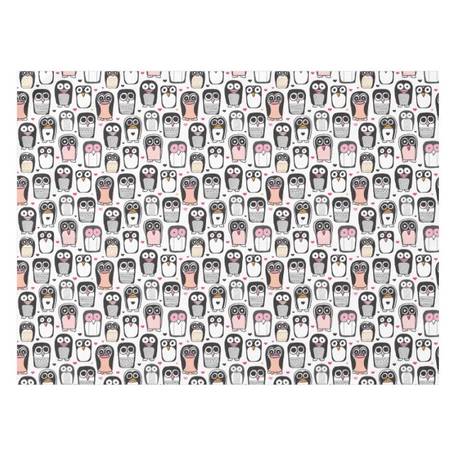 penguin bird illustration background tablecloth (Front (Horizontal))
