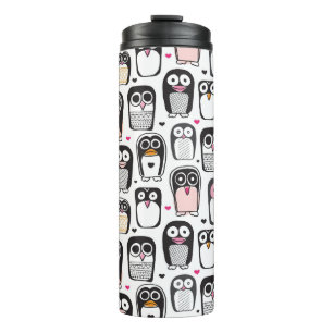 penguin bird illustration background thermal tumbler