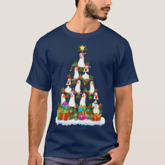 Penguin Bird Xmas Tree Lighting Santa Penguin Chri T-Shirt
