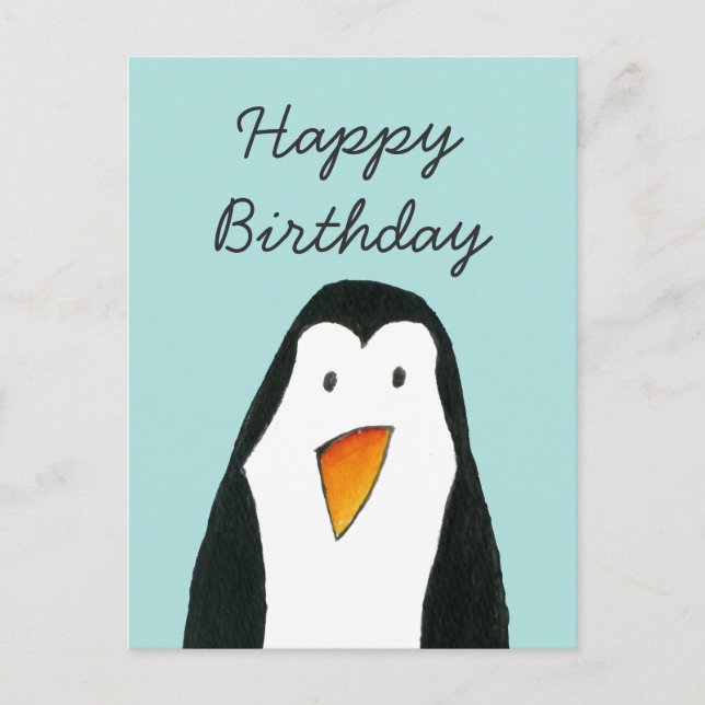 Penguin Birthday Card (Front)