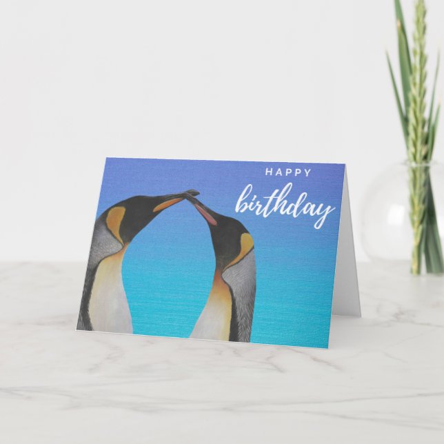 Penguin birthday card (Front)