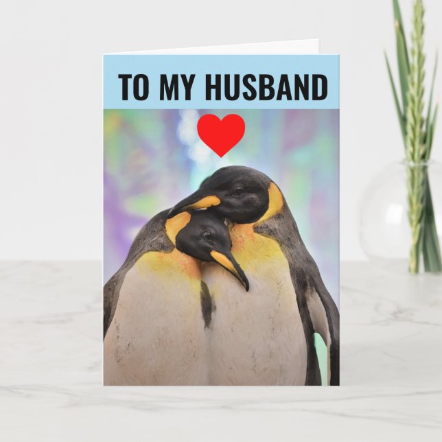 PENGUIN BIRTHDAY CARD FOR HUSBAND (Front)