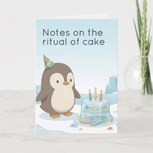 Penguin Birthday   Dry Humour Custom Birthday Card
