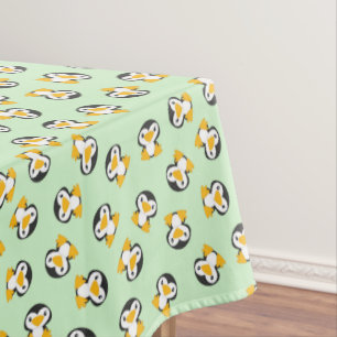 Penguin Birthday Party Green Tablecloth
