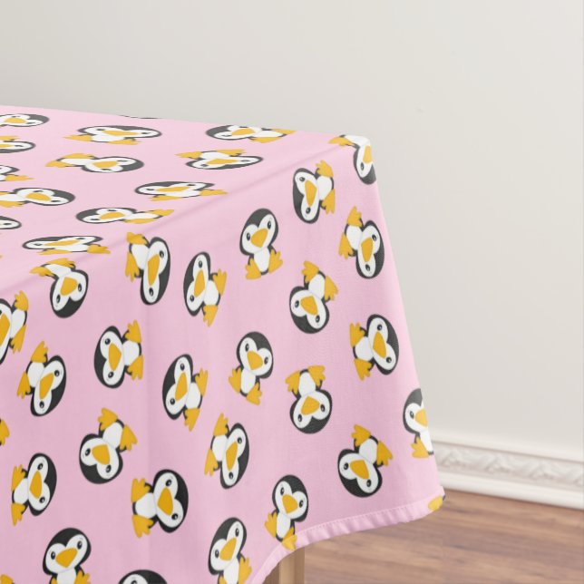 Penguin Birthday Party Tablecloth (In Situ)