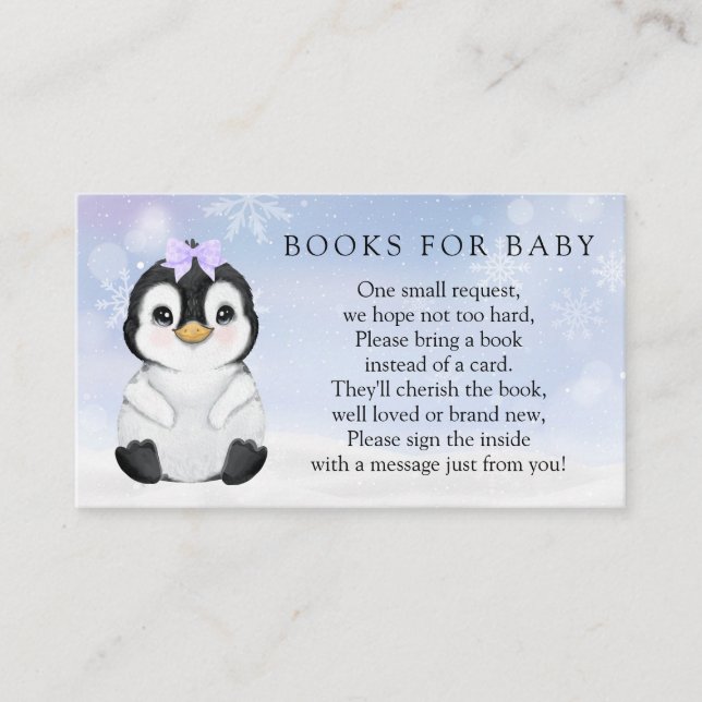 Penguin Books for Baby Request Enclosure Card (Front)