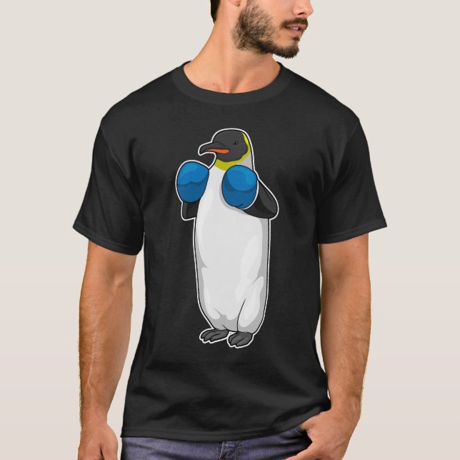Penguin Boxer Boxing gloves T-Shirt (Front)