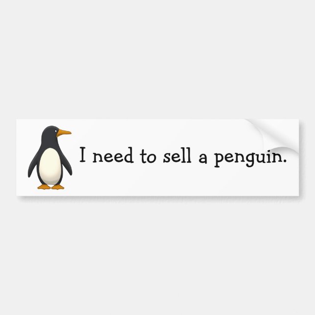 Penguin Bumper Sticker (Front)