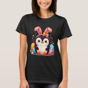 Penguin Bunny Easter Day Kids Boys Girls  T-Shirt