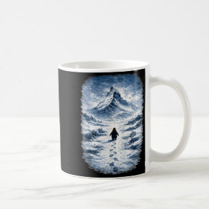 Penguin but why head towards the mountains penguin coffee mug