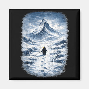 Penguin but why head towards the mountains penguin magnet