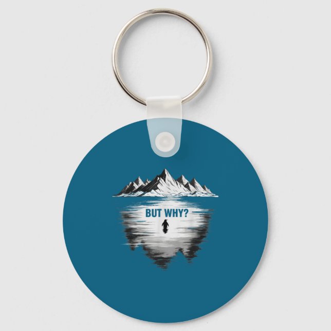 Penguin but why  key ring (Front)