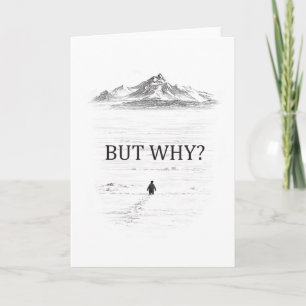 Penguin But Why Mountains  Card