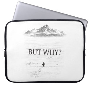 Penguin But Why Mountains  Laptop Sleeve