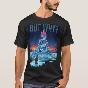 Penguin But Why Nihilist Penguin Walking Mountains T-Shirt