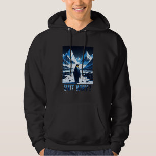 Penguin But Why Quote Winter Mountains Art Hoodie