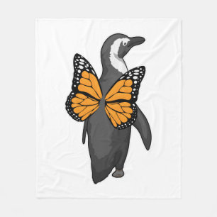 Penguin Butterfly wings Fleece Blanket