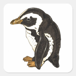 Penguin by Liesel Bendio Potter Square Sticker