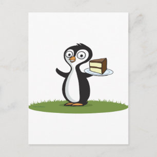 Penguin Cake Postcard