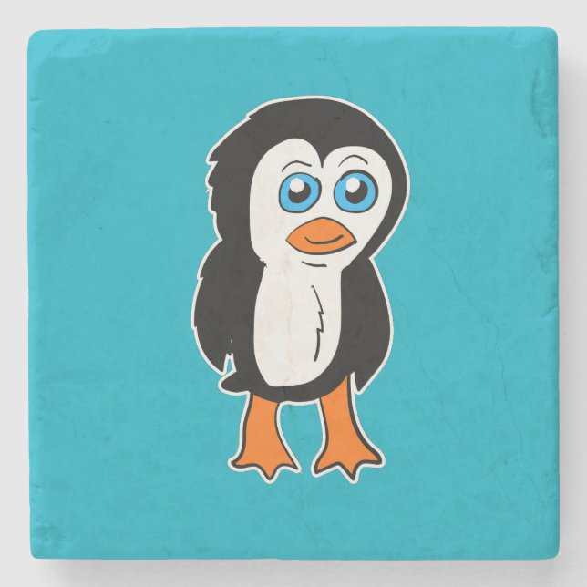 Penguin Character Stone Coaster (Front)