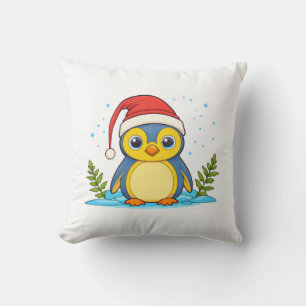Penguin Cheer Holiday  Cushion