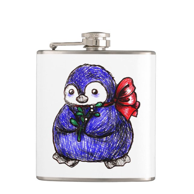 Penguin Chick Hip Flask (Front)