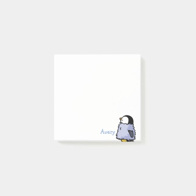 Penguin Chick Looking Post-It Notes (Front)